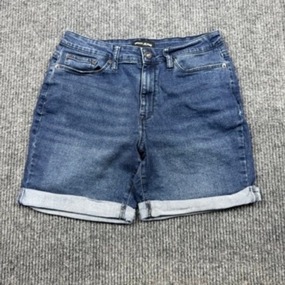 DKNY Jeans Womens Medium Wash Cuffed Denim Shorts Blue Size 8 DJEC000008